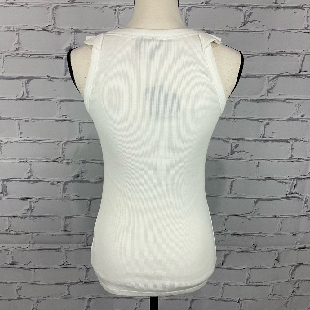 Apostrophe Ribbed Tank Tee, Size M - Picture 5 of 11